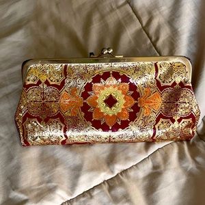 Vintage Gold Embossed Italian Leather Wallet